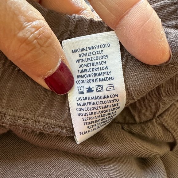 Splendid High Rise Joggers Relax Fit Solid Brown Color Sz L - Picture 8 of 8